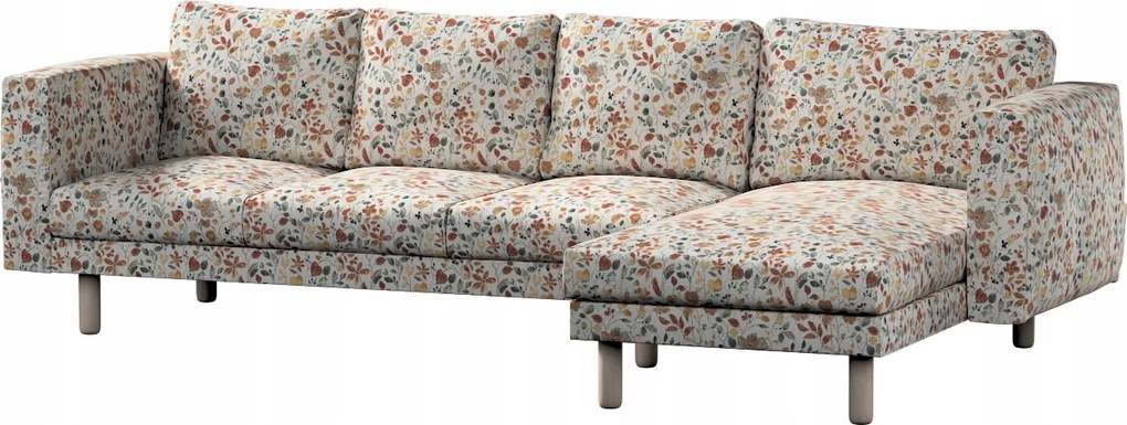 Norsborg 4 személyes kanapé huzat Ikea sezlonnal, sárga