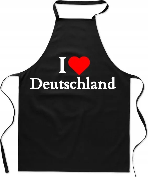 Konyhai kötény nyomtatás I Love Deutschland Szeretem Németország Konyha