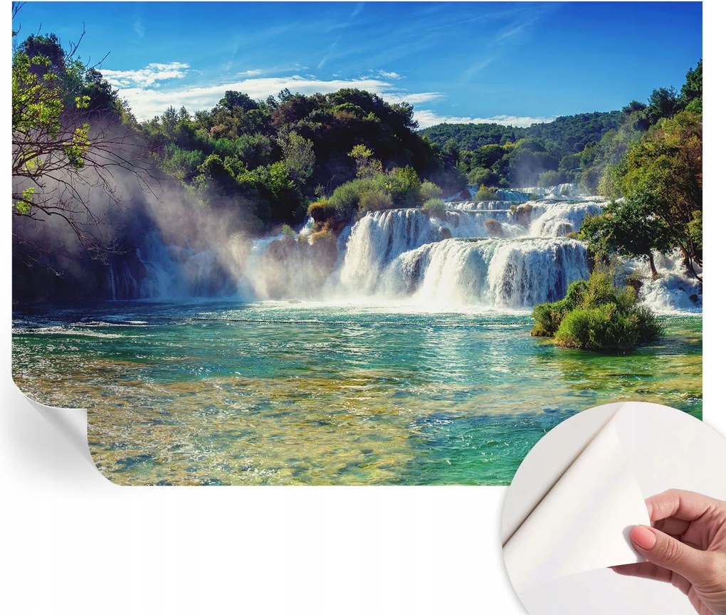 Fotótapéta Öntapadós Design Divatos Vízesés táj 208x146 cm