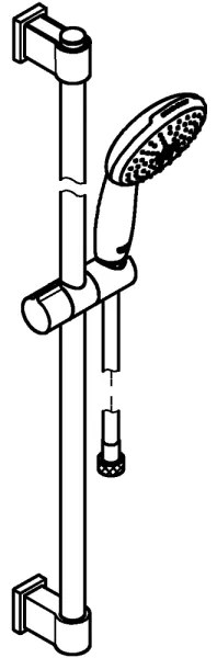 GROHE 269542431 - VITALIO START 110 900 mm-es fekete zuhanyszett