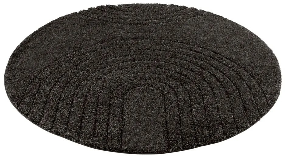 Norwalk Fergus fekete szőnyeg, ø 160 cm - Mint Rugs