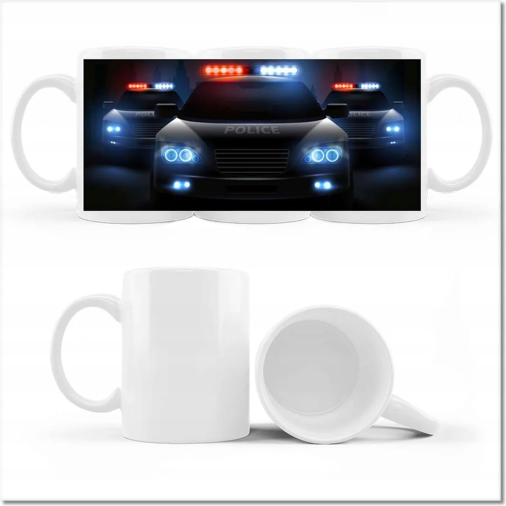 Rendőrautók fényképes bögre