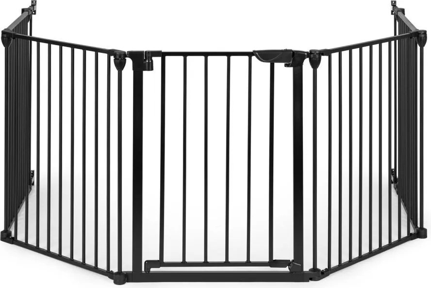 Fekete védőkorlát 5 panellel