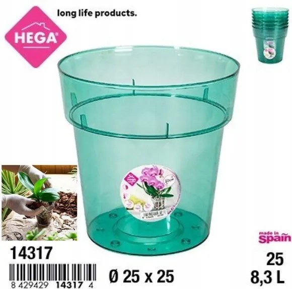 Kerek virágtartó 25cm,1db