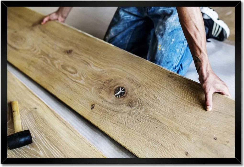 Poszterek keretben 60x40 Fa padló összeszerelése