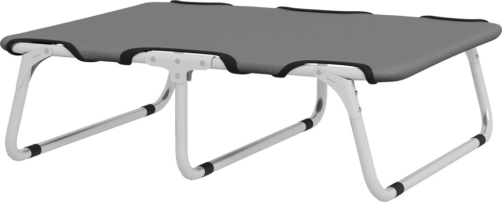 PawHut Kültéri Kutya Fekhely, Összecsukható Emelt Kutyaágy Kis Kutyák Számára, Hűtő Pet Fekhely Acélvázzal, Kültéri Kutyafekhely, 71 x 58 x 20 cm, Szü