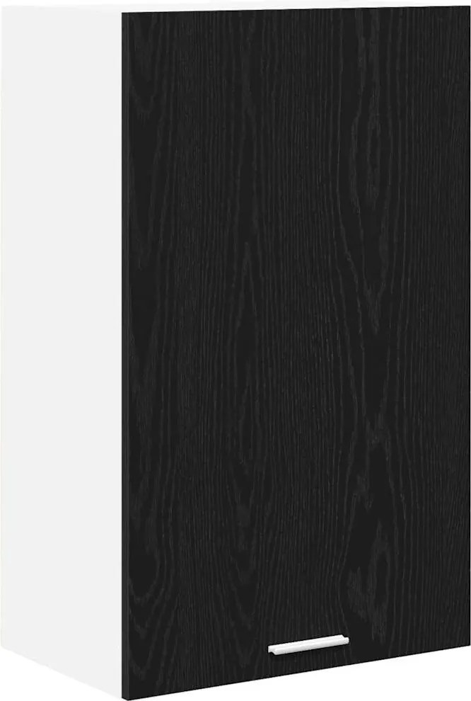 vidaXL Függő szekrény Fekete tölgy és fehér 50 x 31 x 80 cm Faanyag