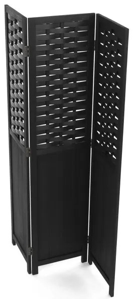 Fekete Tömörfa Paraván. EF-L145 BK