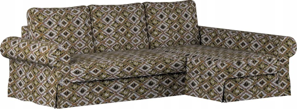 Backabro kinyitható kanapé huzat Ikea napozóággyal, narancssárga