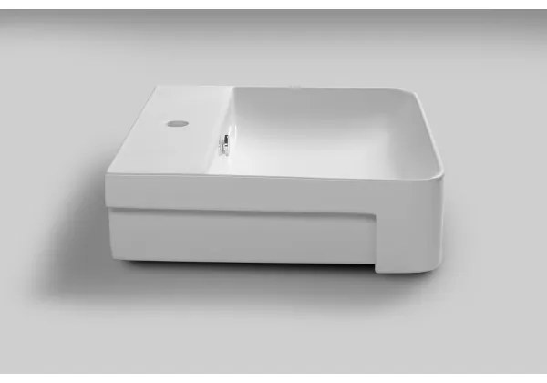 Isvea - Félbeépített mosdó SOTT AQUA 59x49 cm kerámia/fehér