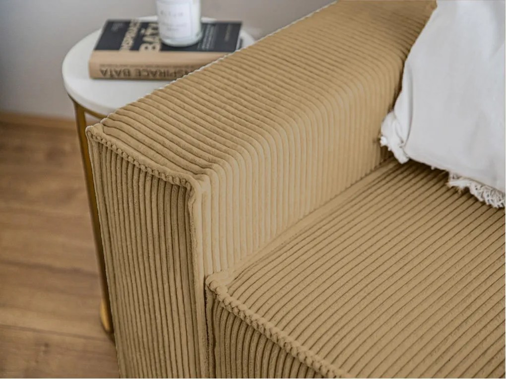 Kialakítás SMART SET fotel lábtartóval, mustárszínű