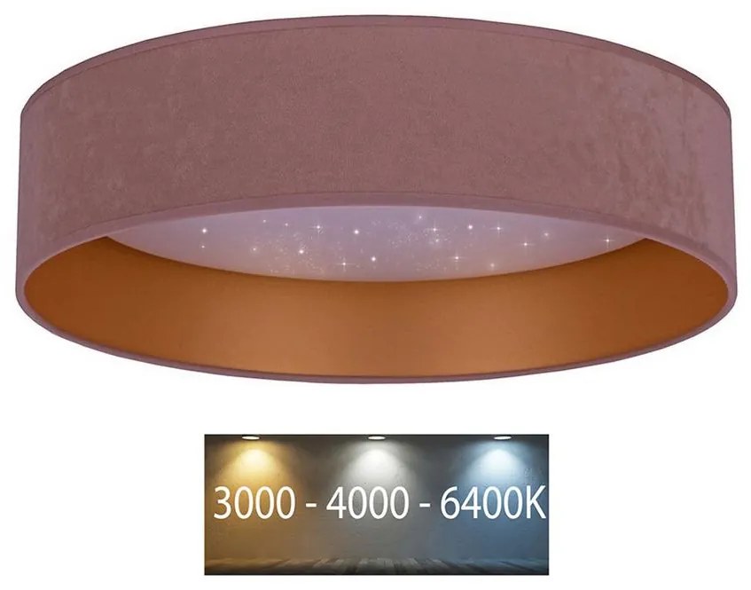 Brilagi - LED Mennyezeti lámpa VELVET STAR LED/24W/230V á. 40 cm  rózsaszín/arany BG0307