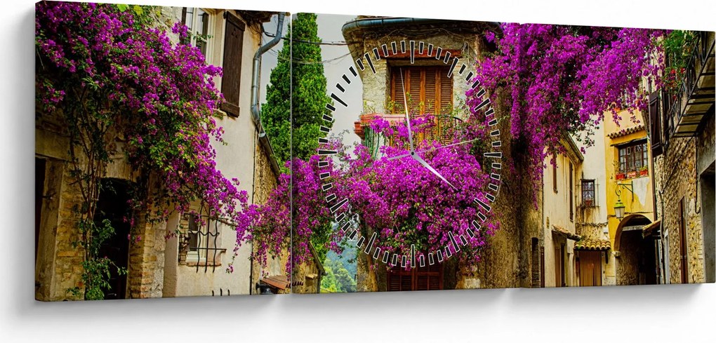 Kép - Mediterrán lusta sikátor (órával) (90x30 cm)