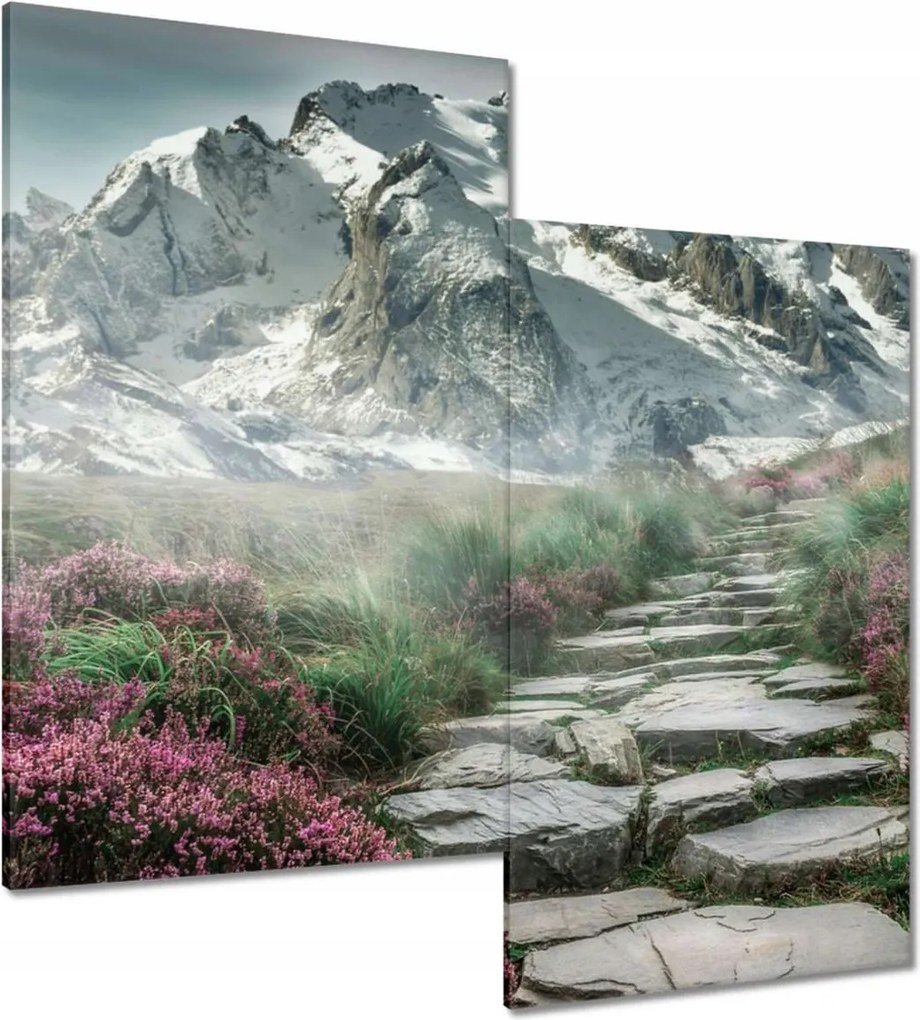 Vászonkép 60x60 Hegyi kilátás Tájkép Köd