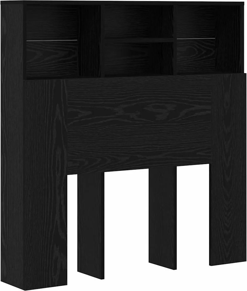 vidaXL Fejhajtó szekrény Fekete tölgy 100 x 19 x 103,5 cm Faanyag
