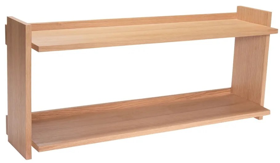 Natúr színű többszintes fali polc tölgyfa dekorral 100 cm Forma – Hübsch