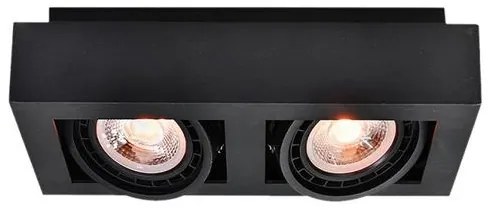 Lámpa Mennyezeti lámpatest Loid,4700,AC220-240V, 50/60 Hz, IP 20,2*GU10,ES11, dupla,fekete