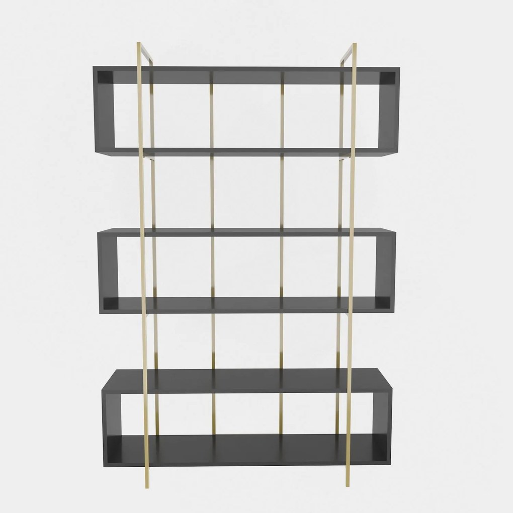 könyvespolc Bruti - Anthracite, Gold