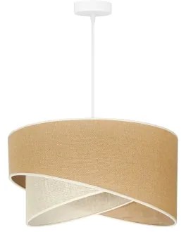 Duolla - Csillár zsinóron YUTE CELLO 1xE27/15W/230V átm. 45 cm barna/szürke