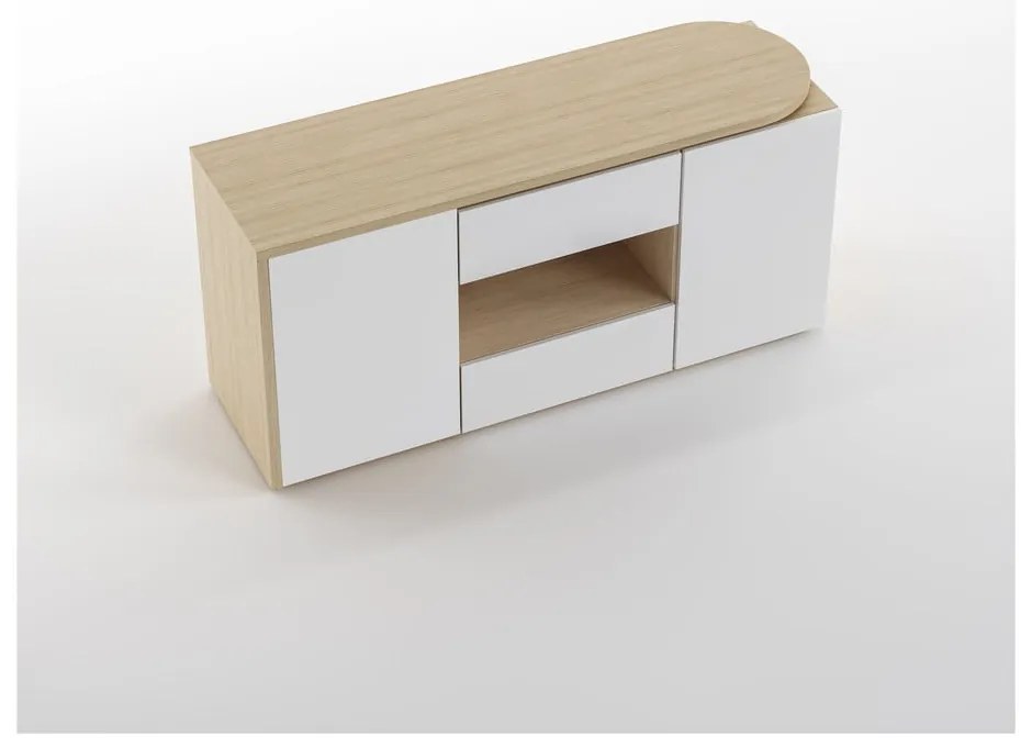 Íróasztal tölgyfa dekoros asztallappal 48x159 cm Tango – TemaHome