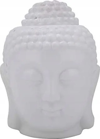 Gyertyatartó fehér kerámia Buddha fej