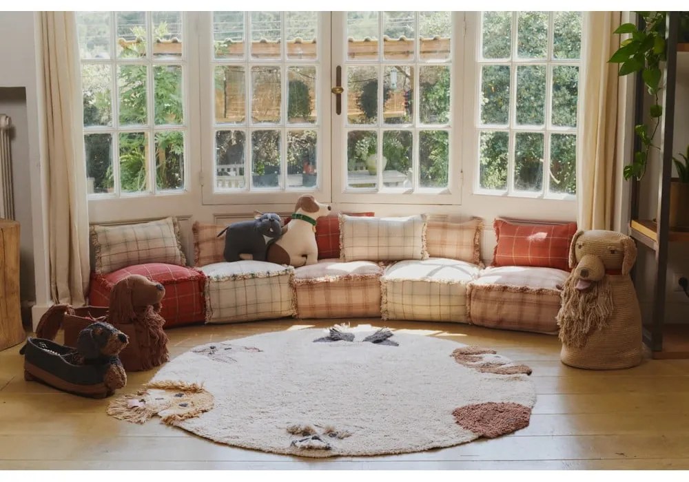 Pamut gyerek párna 40x25 cm Mapple Red – Lorena Canals