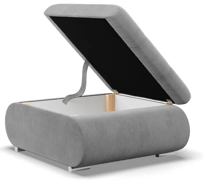 Tokio puff, kordbársony, szürke