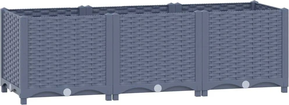vidaXL polipropilén magaságyás 120 x 40 x 38 cm