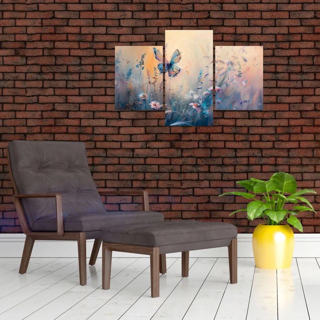 Kép - Rét pillangóval II (90x60 cm)
