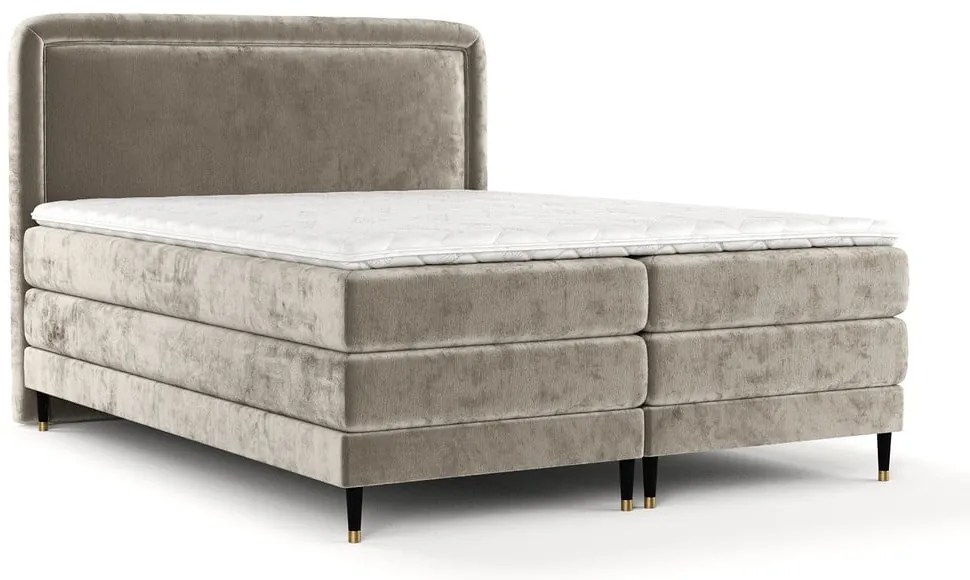 Világosbarna boxspring ágy 140x200 cm Dove – Maison de Rêve