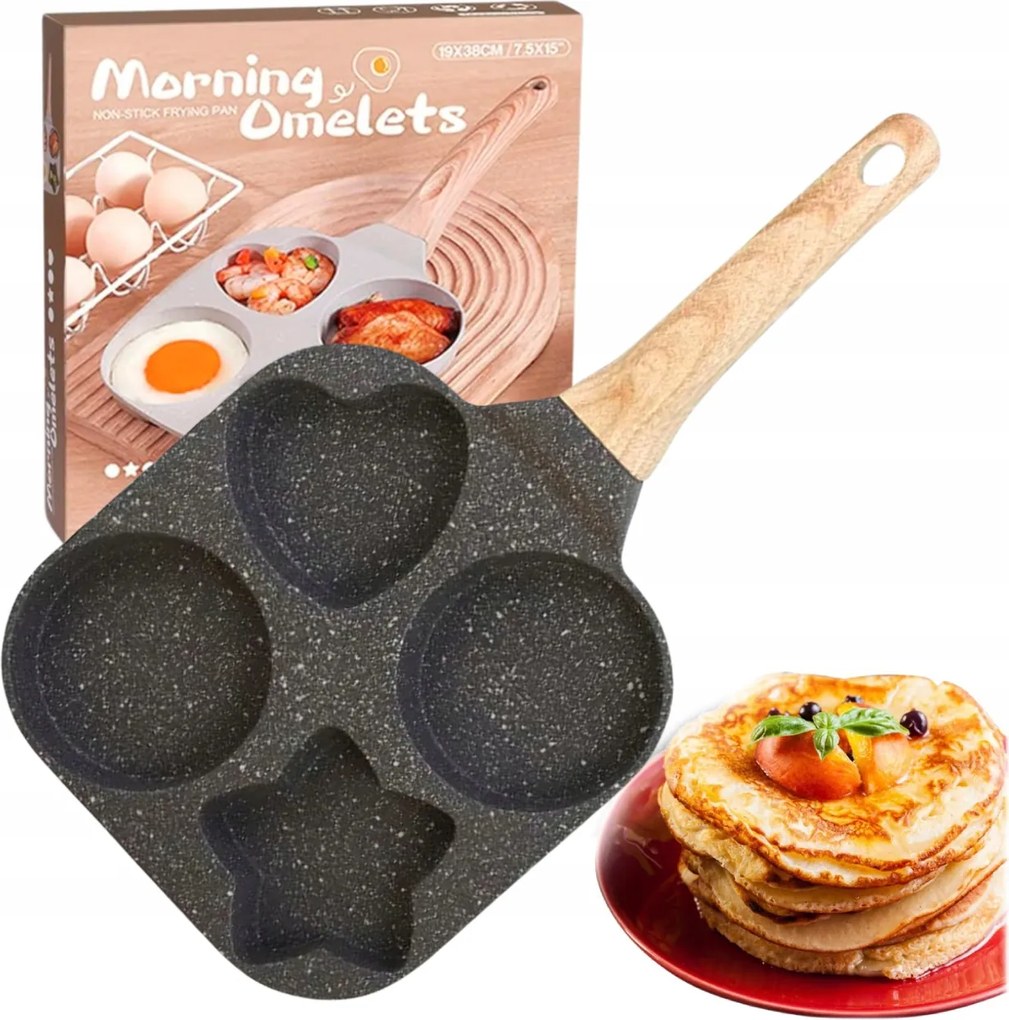 Palacsintasütő Csillag Szív Tojástartó Tapadásmentes 37 cm