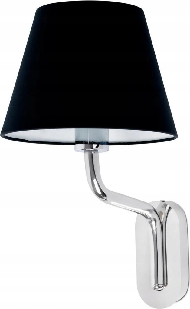 Faro Eterna fali lámpa króm/fekete, modern design, E27, IP20