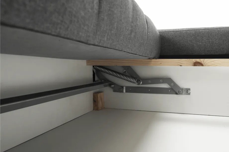 Sarokülőgarnitúra, szürke, TRAMP