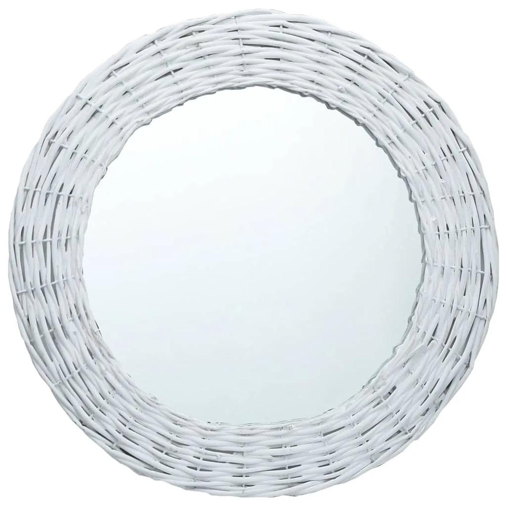 vidaXL fehér fonott vesszőkeretes tükör 40 cm