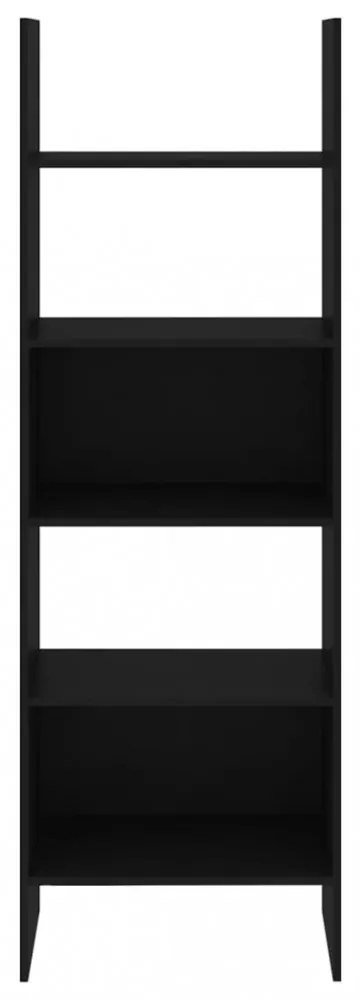 fekete szerelt fa könyvszekrény 60 x 35 x 180 cm