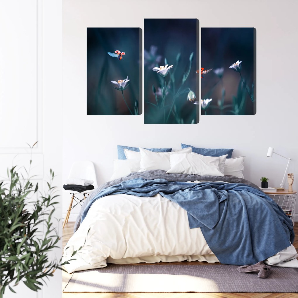 Virágok harmóniában vászonkép - 120x80 cm