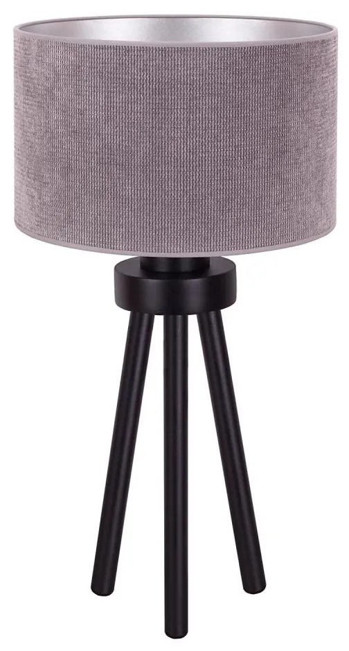 Duolla - Asztali lámpa LYON 1xE27/15W/230V átm. 30 cm szürke