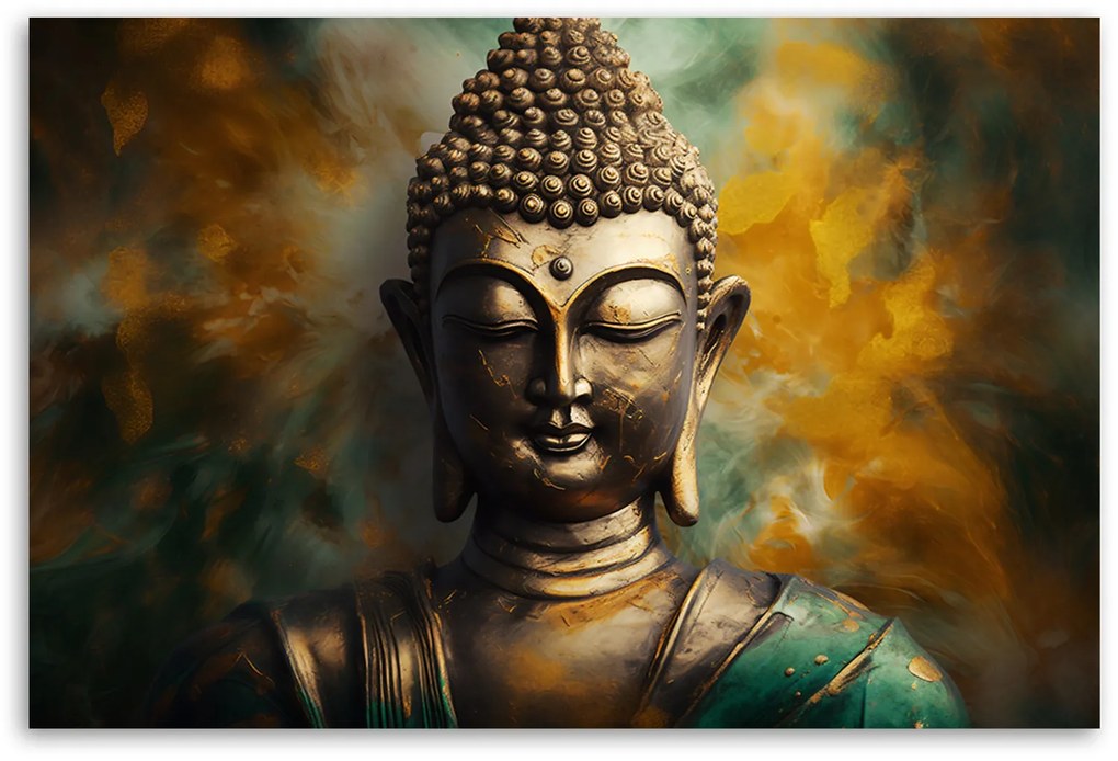 Gario Vászonkép Bronz Buddha szobor Méret: 90 x 60 cm