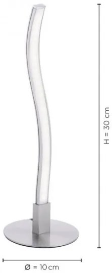 Leuchten Direkt 15128-55 - LED Asztali lámpa WAWE LED/3W/230V matt króm