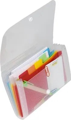 Harmonikamappa, 180x110 mm, PP, 6 rekeszes, EXACOMPTA (EX55498E)