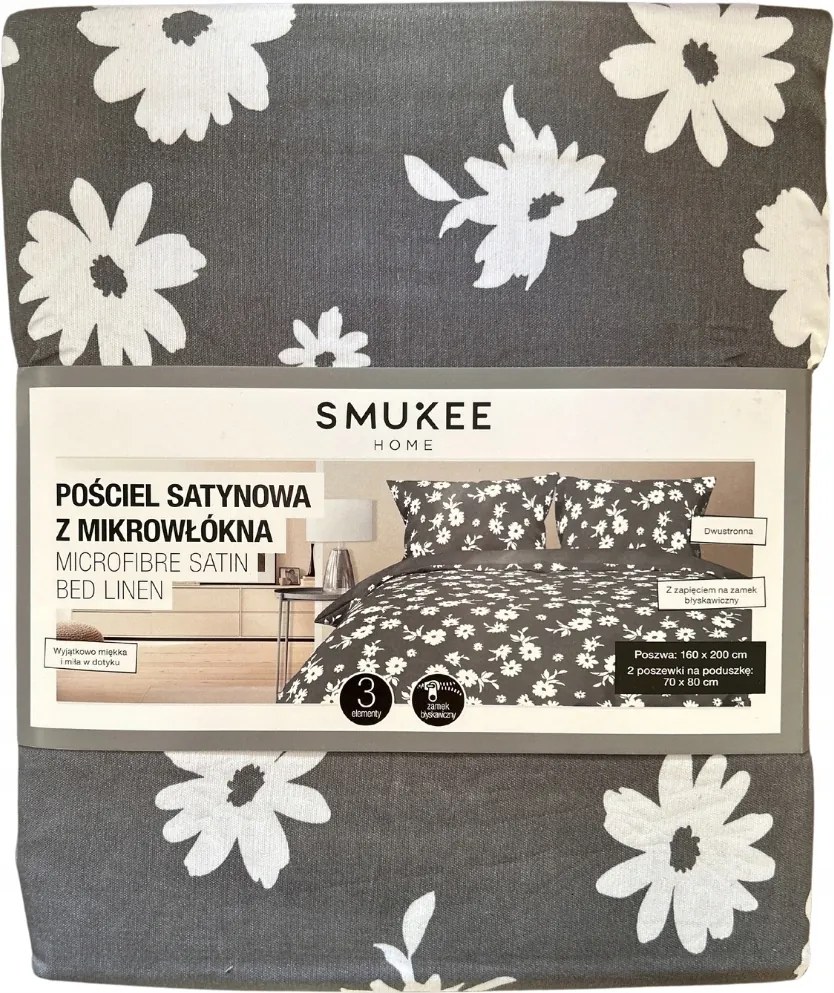 Mikroszálas ágyneműhuzat Smukee párnahuzat 160 x 200 cm, 2 x párnahuzat 70 x 80 cm