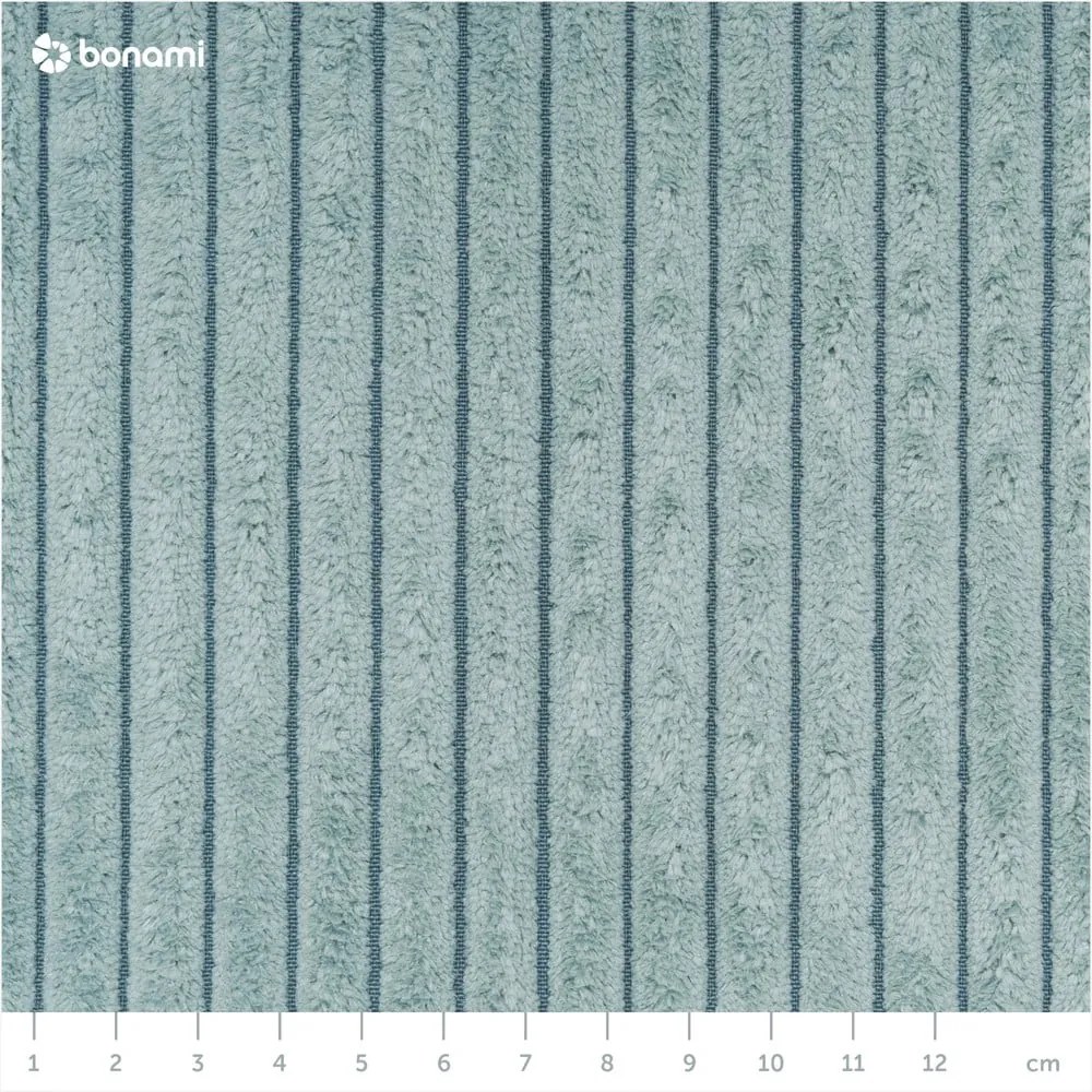 Mentazöld kordbársony kinyitható-tárolóhelyes (U alakú) sarokkanapé Nihad – Bobochic Paris