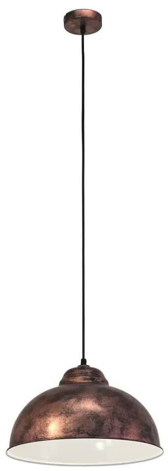 Bronzszínű függőlámpa fém búrával ø 37 cm TRURO 2 – EGLO