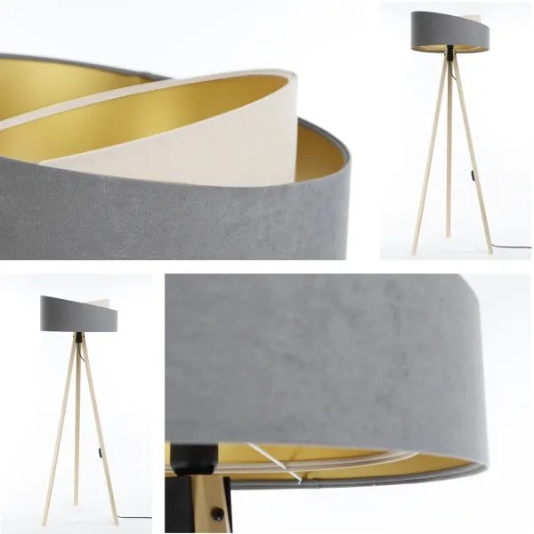 Állólámpa GALAXY 1xE27/60W/230V szürke/bézs