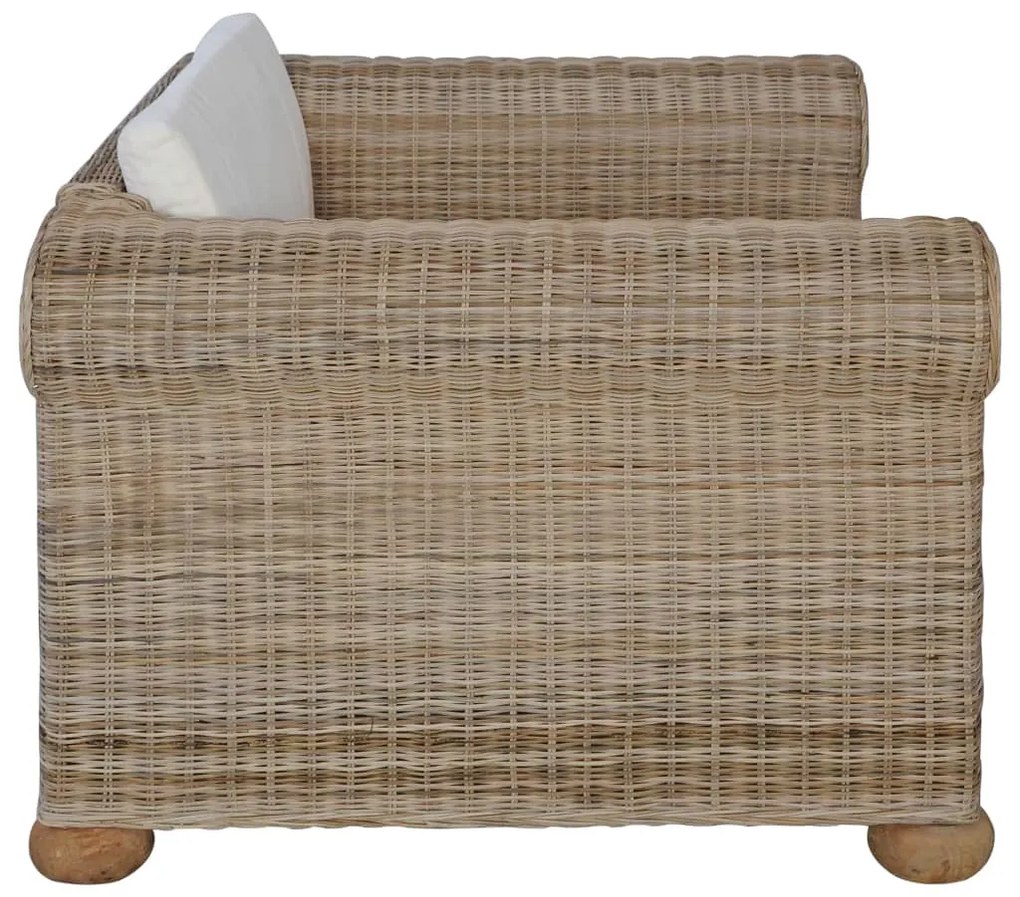 Természetes rattan fotel párnákkal
