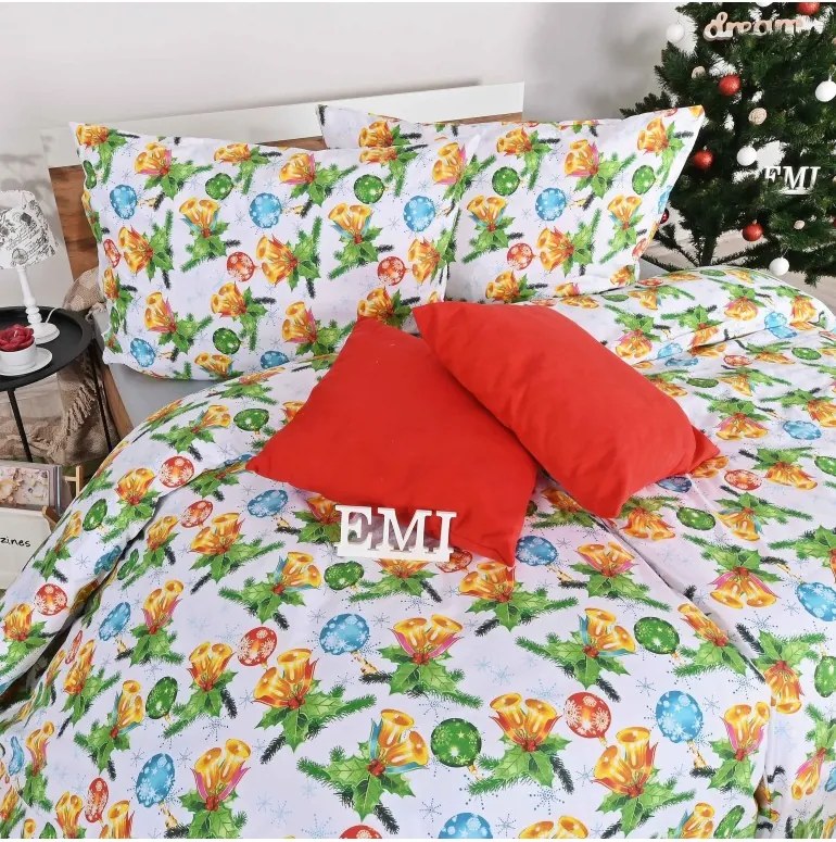 EMI Rothenburg karácsonyi pamut ágyneműhuzat, A standard egyszemélyes ágy szett tartalma: 1x 140x200 + 1x 70x90