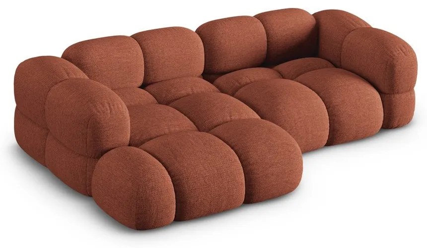 Téglavörös sarokkanapé (bal oldali-heverő résszel) Loretto – Cosmopolitan Design