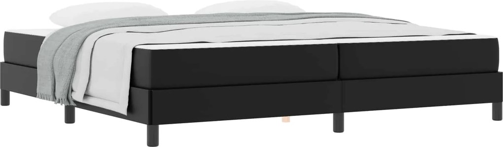 vidaXL Ágykeret matracmal Fekete 200 x 200 cm szövet