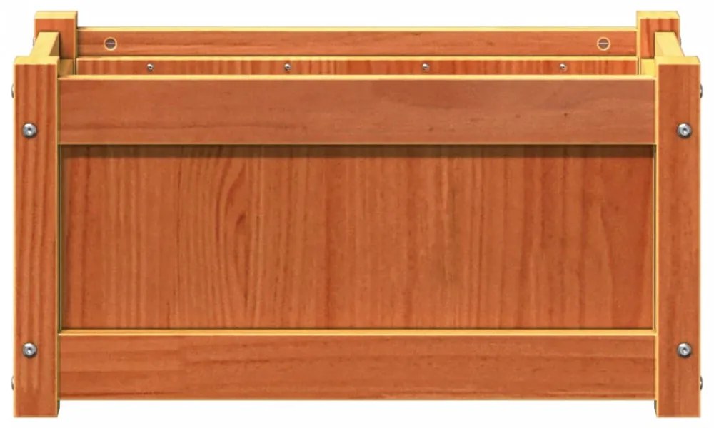 viaszbarna tömör fenyőfa kerti virágláda 60 x 31 x 31 cm