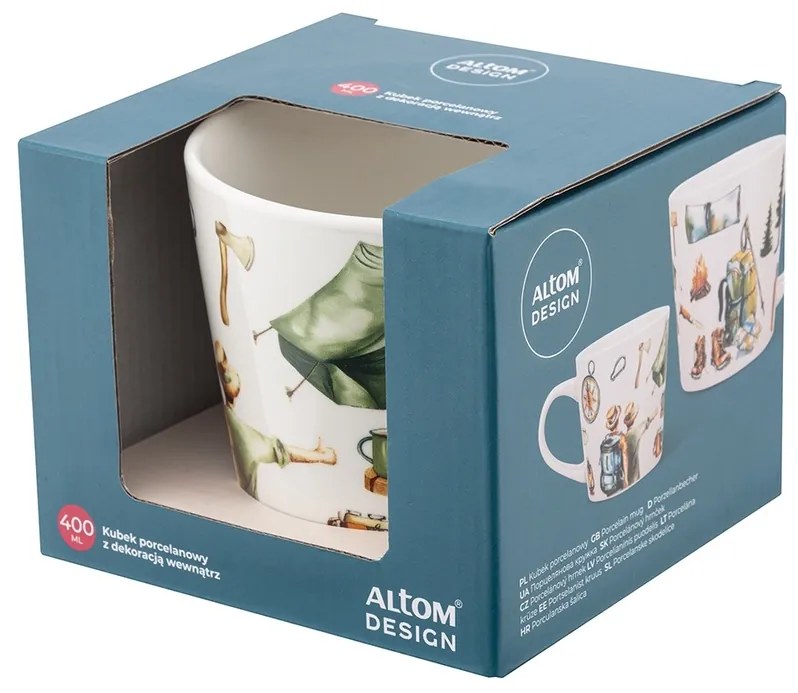 Altom Traveller porcelán bögre ajándékdobozban, 400 ml